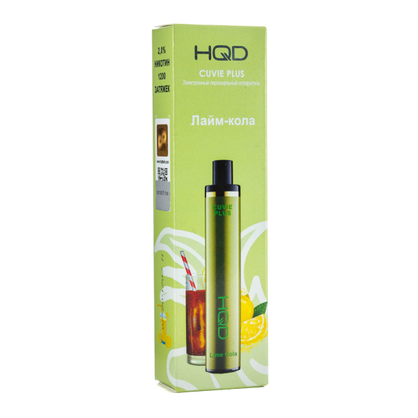 Одноразовая электронная сигарета HQD Cuvie Plus Lime cola (Лайм кола) 1200 затяжек в Турции