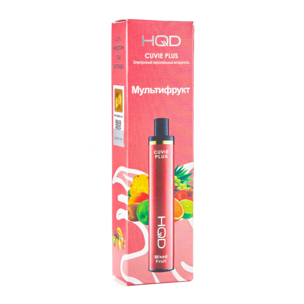 Одноразовая электронная сигарета HQD Cuvie Plus Mix Fruit (Мультифрукт) 1200 затяжек в Турции