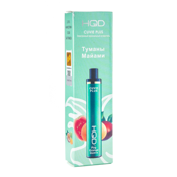Одноразовая электронная сигарета HQD Cuvie Plus Orange Guava (Туман Майами) 1200 затяжек в Турции