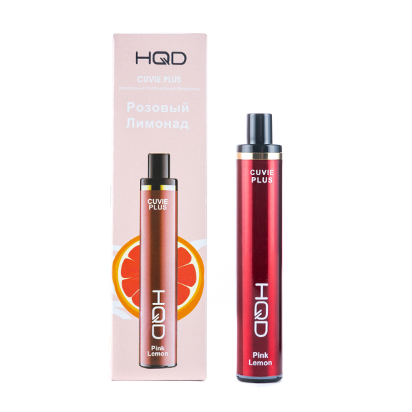 Одноразовая электронная сигарета HQD Cuvie Plus Pink Lemon (Розовый Лимонад) 1200 затяжек в Турции