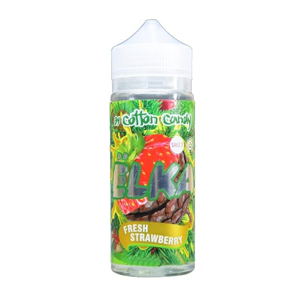Жидкость Cotton Candy ЁLKA FRESH STRAWBERRY (Хвоя С Мятой И Клубникой) (120 мл, 0 мг/мл) в Турции