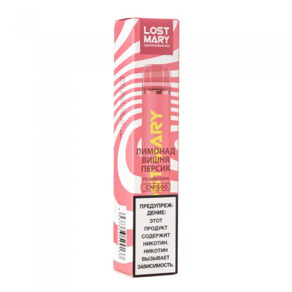 Lost Mary Cherry Peach Lemonade Лимонад вишня персик, 1500 тяг в Турции