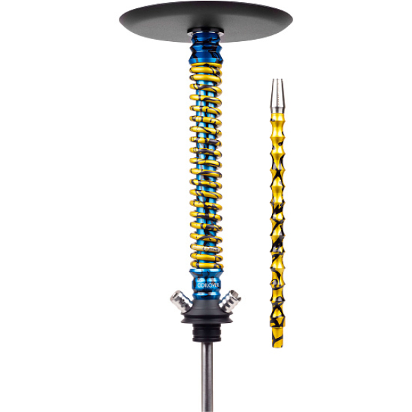 Кальян Mamay Customs Coilover Big Anod Special Blue Splash Gold в Турции