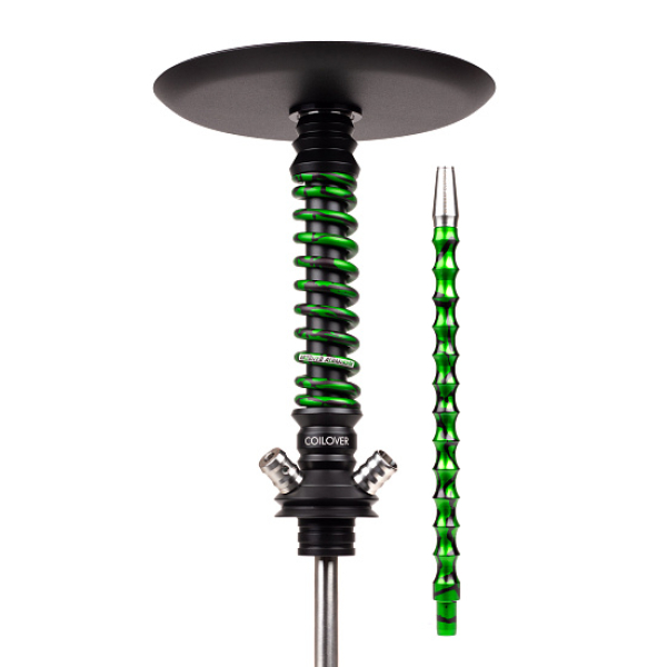 Кальян Mamay Customs Coilovers Mini Anod Черный Матовый Green Splash в Турции