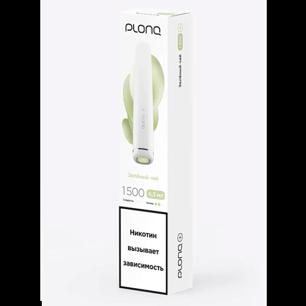 Электронка Plonq Plus 1500 Зеленый Чай 1500 затяжек в Турции